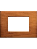 LivingLight | Essenze square plaque in American cherry solid wood 3 places