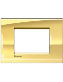 LivingLight | Metals square plate in cold gold 3-place metal