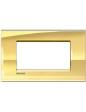LivingLight | Metals square plate in cold gold 4-place metal