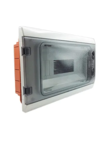 Gray Gewiss switchboard with 12 watertight flush-mounting modules ...