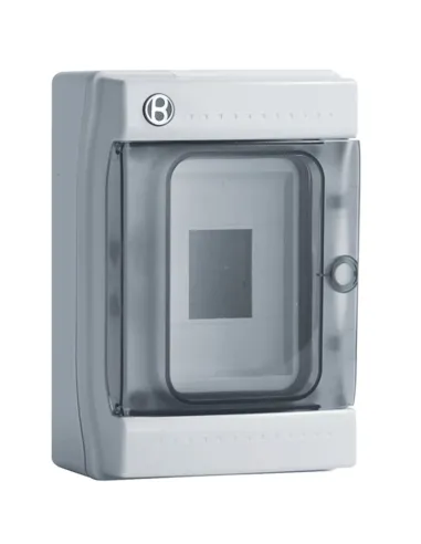 Kopp Presa Elettrica Da Esterno IP44: 2 Moduli Con Coperchio, Per Installazione Fuori Intonaco, Colore Grigio