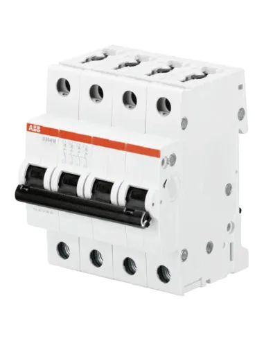 Interruttore Magnetotermico ABB S204M 4P 10A 10kA Tipo C 4 Moduli