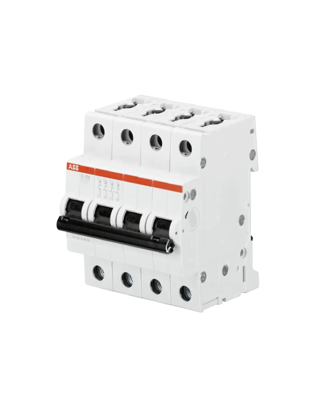 ABB S204 4P 32A 6kA Type C Circuit Breaker 4 Modules | Elettroclick