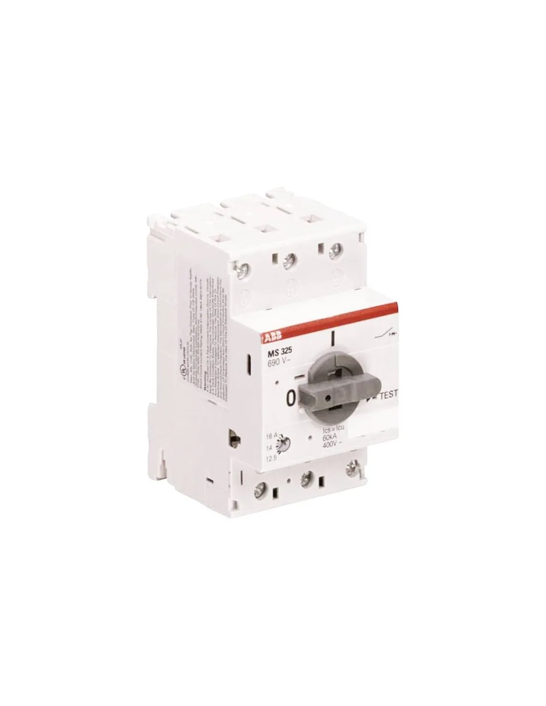 Module Switch Abb Abb MS325 1.60 - 2.50A 2.5 Modules Motor Protection Switch | Elettroclick