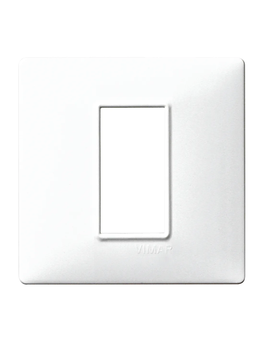 VIMAR 14641.01 Placa Blanca 1 Módulo | Serie Plana | Tapa Para Mecanismos Eléctricos