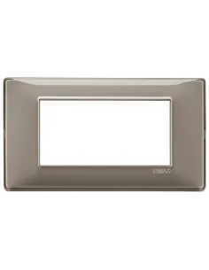 Vimar 14654.40 Plana - placca 4 moduli cenere Vimar - Elettroclick