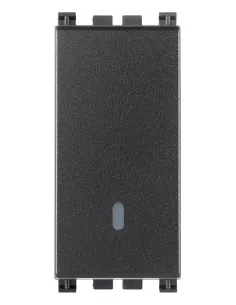 Finder Lumos 1L1082300002 - Lampada Di Emergenza A LED Da Incasso, Design Ultra Piatto, Colore Grigio Antracite, Per Blackout