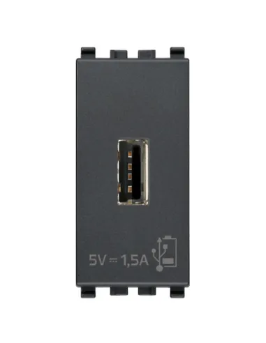 Presa USB Vimar Eikon 5V1,5A grigio 20292