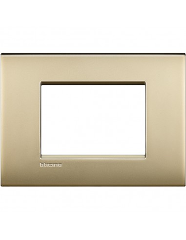 LivingLight Air | Lucenti plate in satin gold 3-place metal