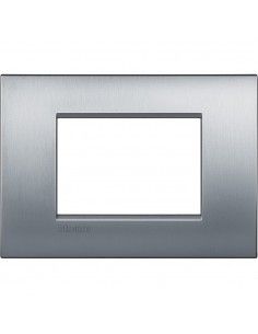 BTicino LNC4803CRS LivingLight Air - placca 3 moduli cromo spazzolato-BTI LNC4803CRS-BTicino