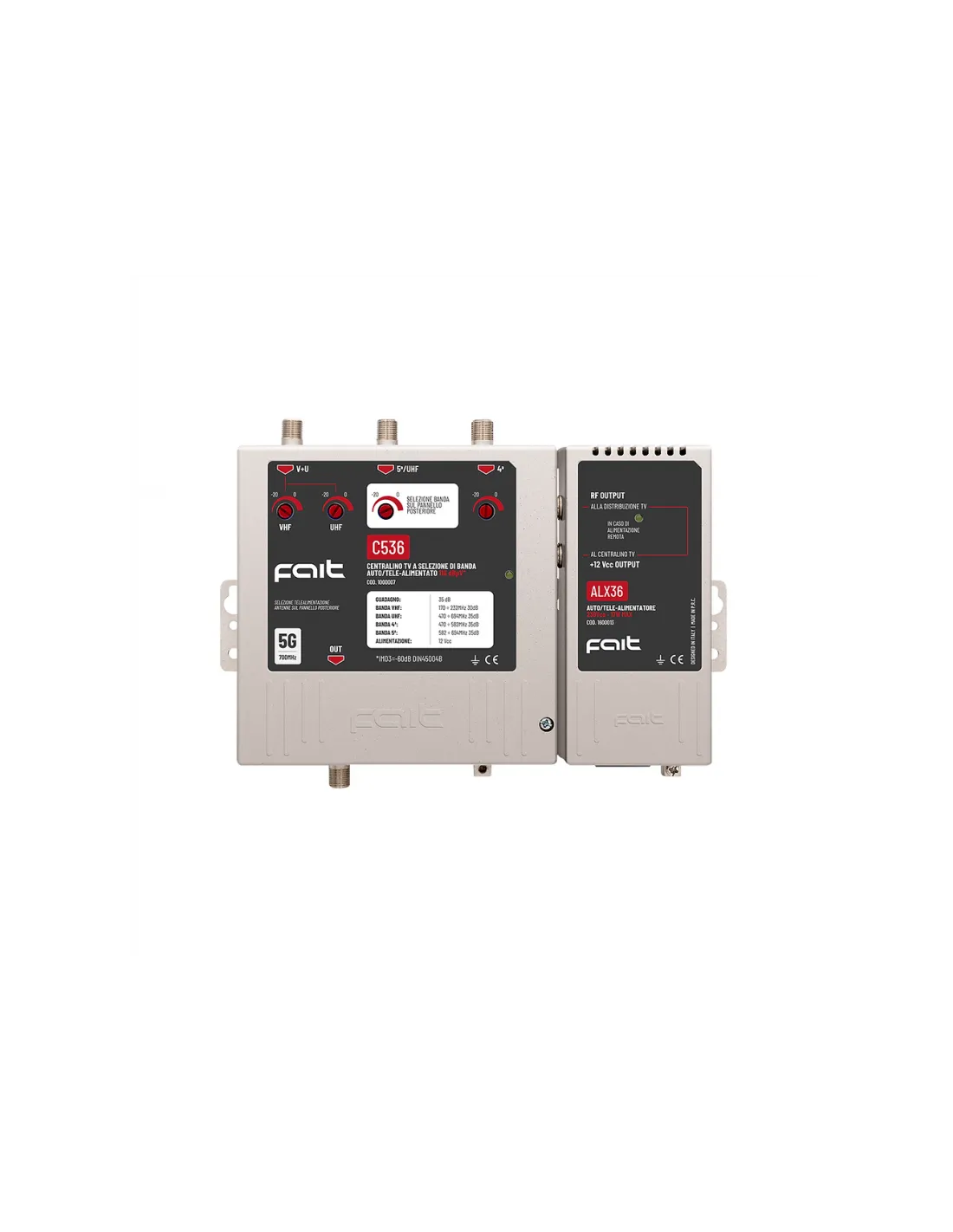 Telea Box FIT1000007 C536 - Amplificatore 3 Ingressi 35dB/116dBμV Auto-Telea ...