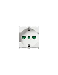 Universal 2P+T P40 socket with white wire Vimar - Elettroclick