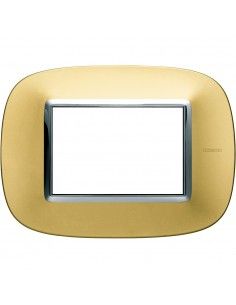 BTicino HB4803OSN Axolute - 3-module satin gold plate