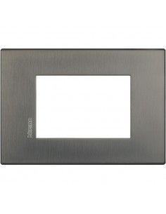 BTicino HW4803NIS Axolute Air - 3-module brushed nickel plate