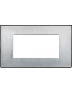 BTicino HW4804CRS Axolute Air - placca 4 moduli cromo spazzolato-BTI HW4804CRS-BTicino
