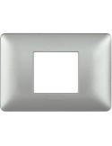 Matix | Metallics plate in silver-coloured 2-place technopolymer