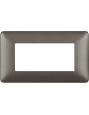 Matix | Metallics plate in iron-coloured 4-place technopolymer