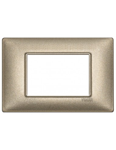 Vimar 14653.70 Plana - placca 3 moduli bronzo metallizzato