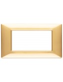 Vimar Plana 4-module plate in shiny gold color 14654.24