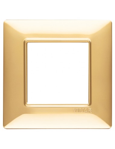 Vimar 14642.24 Plana - placca 2 moduli oro lucido