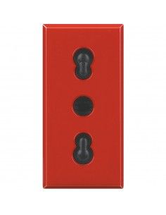 Bticino Axolute Presa Bipasso 10/16A Rossa H4180-BTI H4180R-BTicino