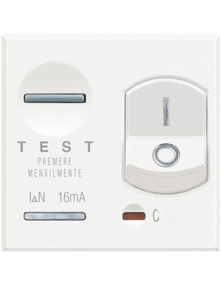 BTicino HD4305A10 Axolute - magnetotermico differenziale 1P+N 10A 10mA-BTI HD4305A10-BTicino