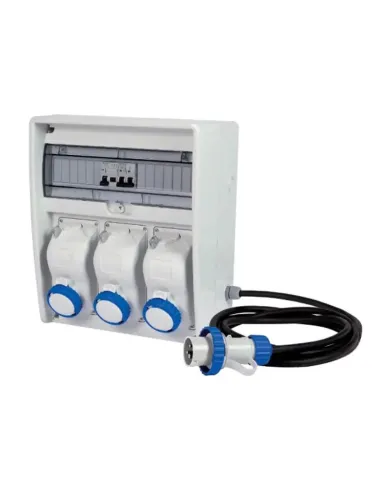 Fanton Ulisse IP55 construction panel with CEE sockets and 74380 cable