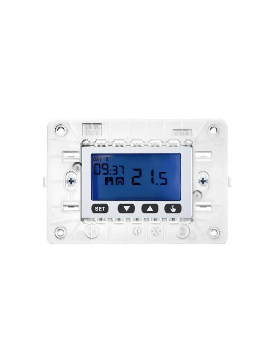 Urmet Simon Nea chronothermostat hebdomadaire LCD 3 modules blanc 10633 ...