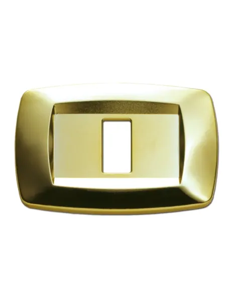 Placca 3 moduli serie Magic CAL ottone lucido | Leroy Merlin