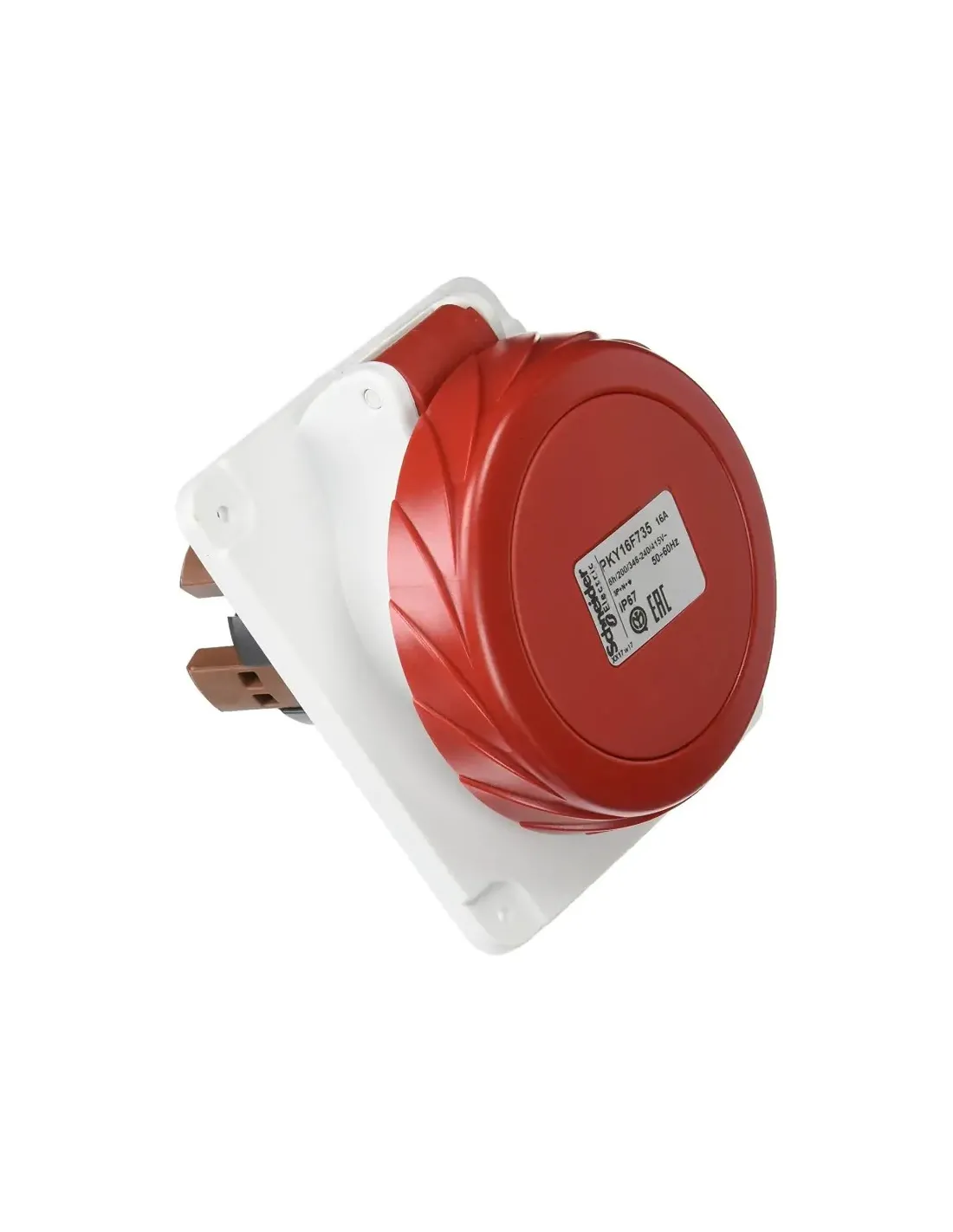 Schneider industrial built-in socket 3X16A+NT 400V red PKY16F735