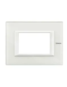 Bticino Axolute Placca 3 Moduli Vetro Bianco HA4803VBB-BTI HA4803VBB-BTicino