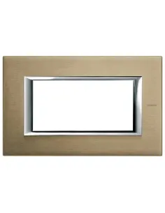 Bticino Axolute Placca 4 Moduli Titanio Spazzolato HA4804NX-BTI HA4804NX-BTicino