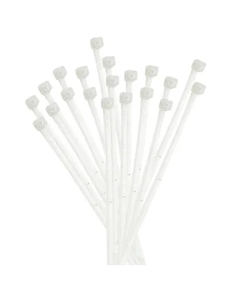 Fascette Per Cavi In Nylon 2,5 X 200 Mm - Confezione Da 100 Pezzi, Colore Bianco, Resistenti E Riutilizzabili - 3