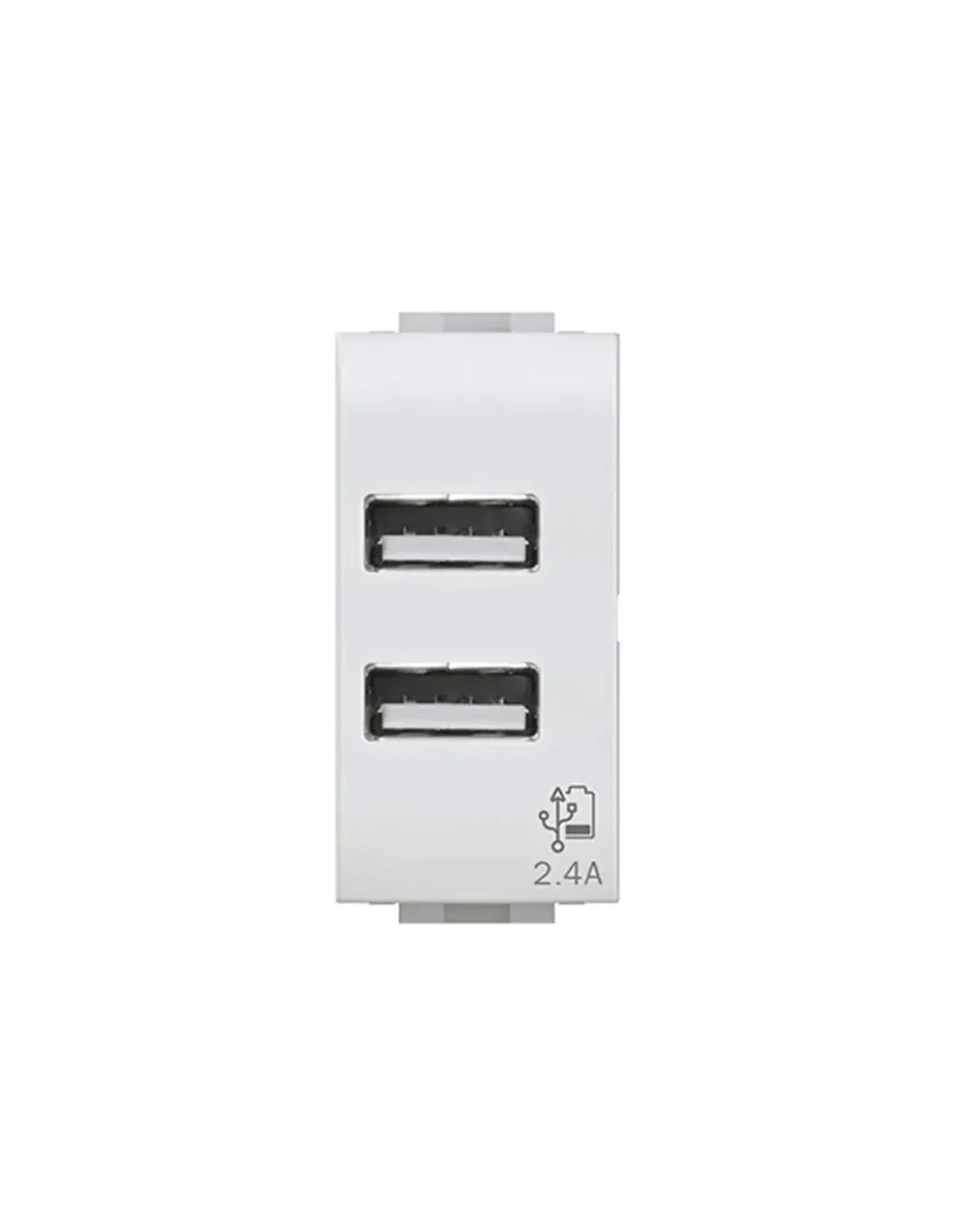 4box Usb 4Box 2,4A double prise USB pour Bticino Axolute blanc 4B.HD.USB.24 ...