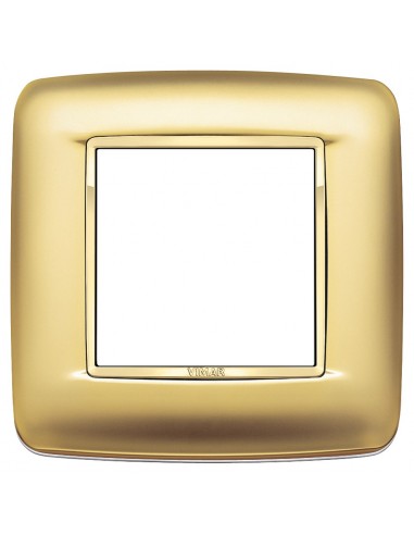 Vimar 20672.G21 Eikon Chrome - placca 2 moduli oro satinato