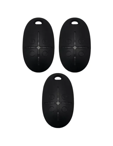 Kit 3 Remote Controls AJAX SpaceControl Jeweller Black