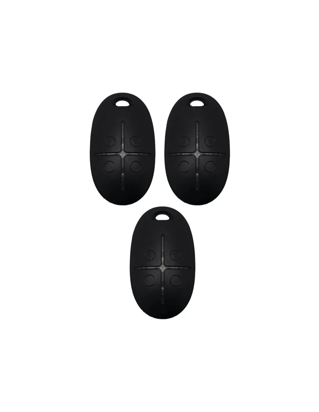 Kit 3 Remote Controls AJAX SpaceControl Jeweller Black