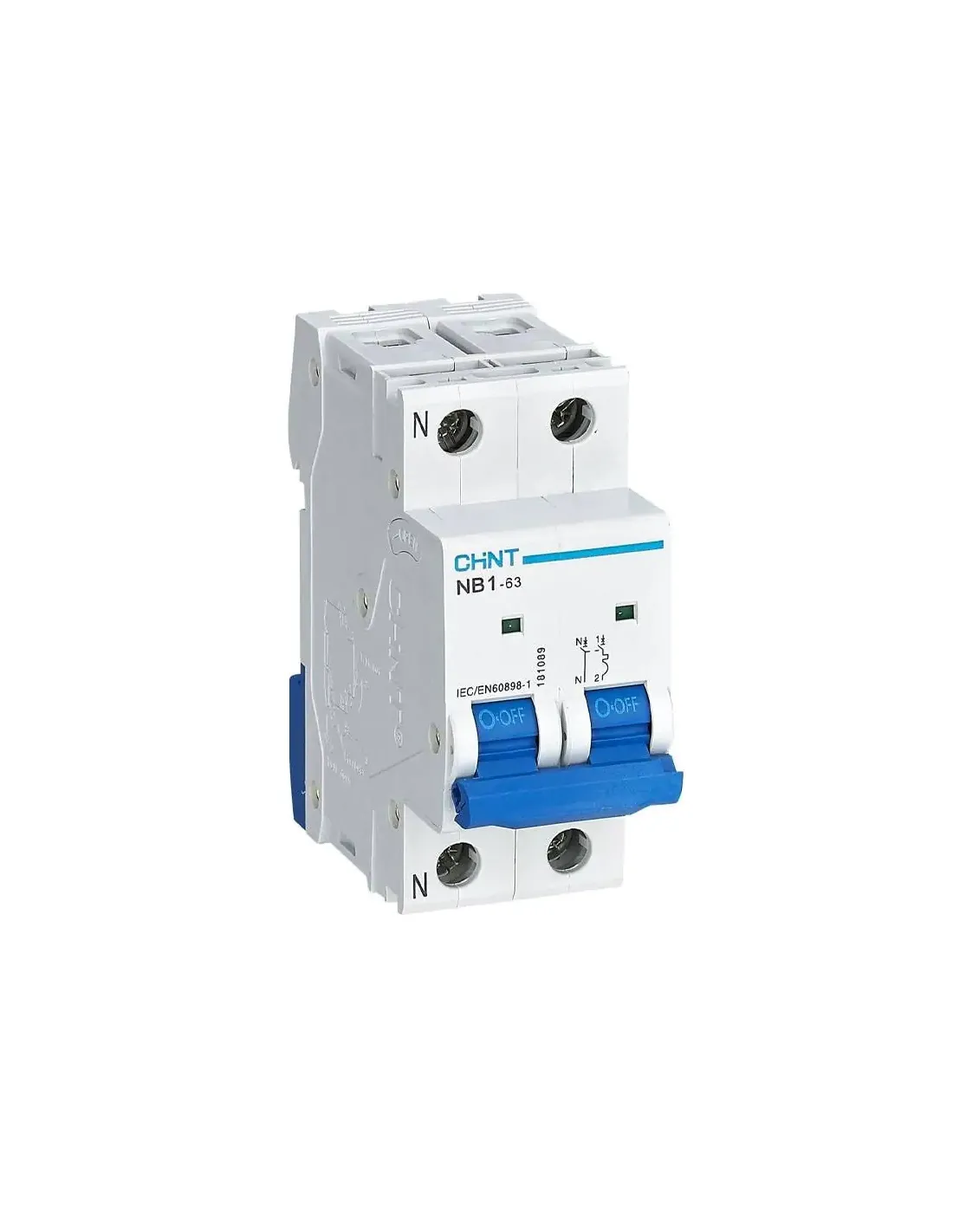 Interruttore Automatico Chint NB1-63B4P16 – 16A, 4 Poli, Curva B, Potere Di Interruzione 6kA – Per Impianti Domestici E Distribuzione Elettrica