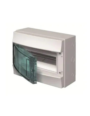 Abb wall-mounted switchboard 12 modules IP65 transparent door 1 row ...
