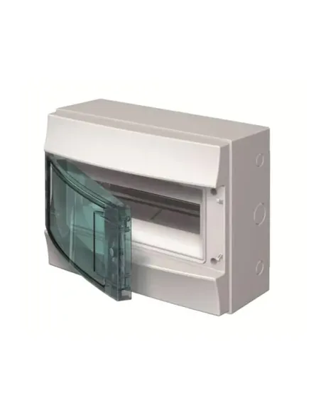 Abb wall-mounted switchboard 12 modules IP65 transparent door 1 row ...