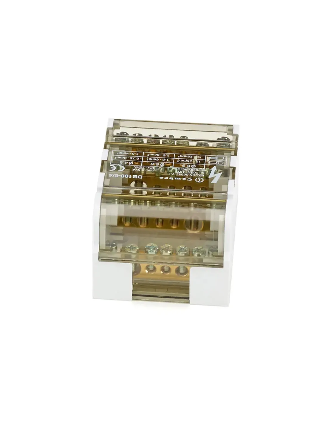 Cembre 100A 4 Pole 6 Hole Four Pole Distributor DB100-6/4