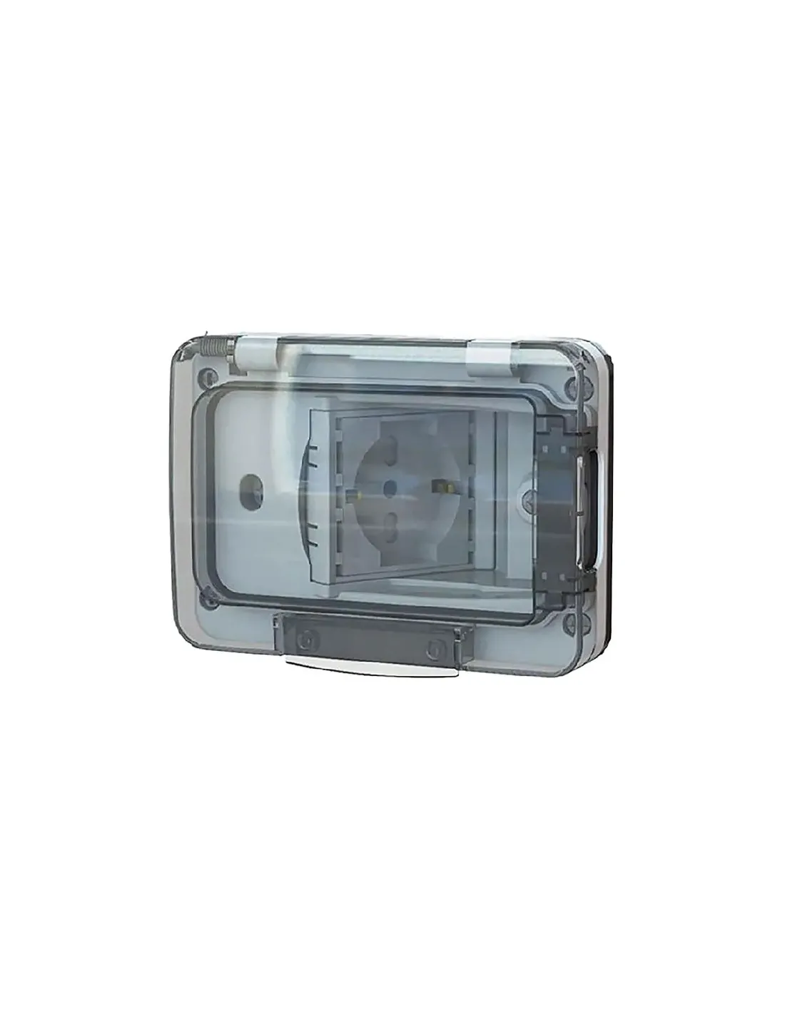 4Box WIDE enclosure with White Schuko socket IP55 4B.W.01.015