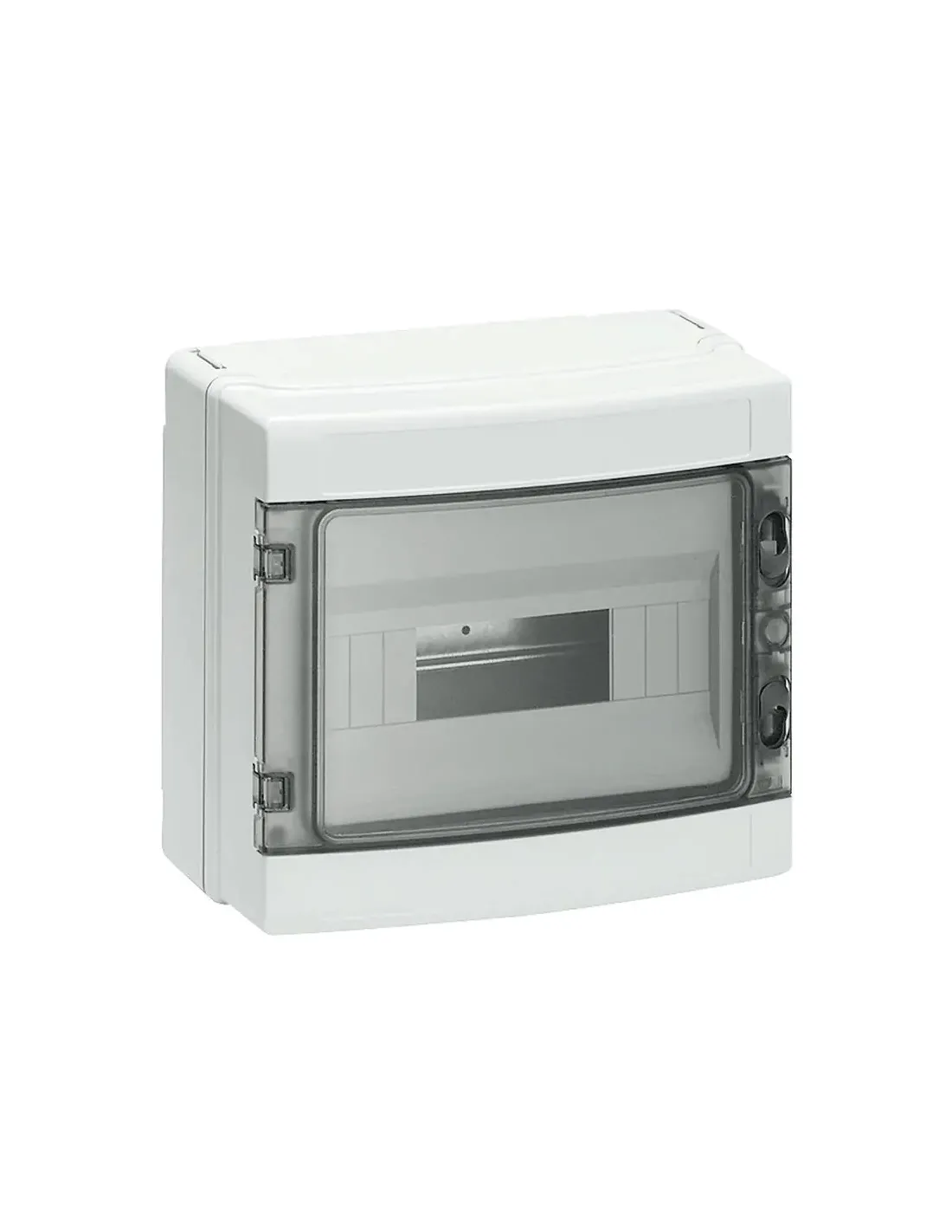 Siemens wall-mounted switchboard 8 modules with smoked door IP65 ...