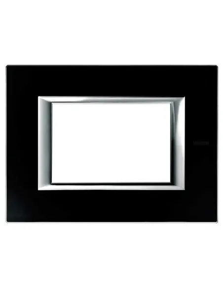 Bticino Axolute Placca 3 Moduli Vetro Nero Notte HA4803VNN-BTI HA4803VNN-BTicino