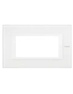 Bticino Axolute Placca 4 Moduli Vetro Bianco HA4804VBB-BTI HA4804VBB-BTicino