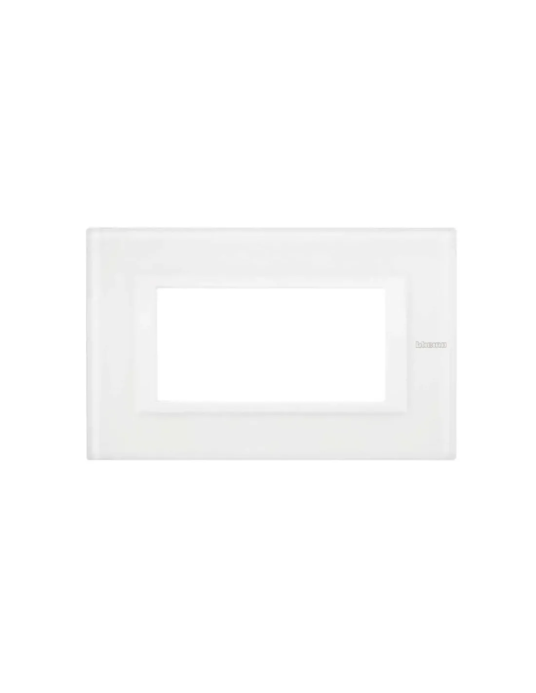 Bticino Axolute Plate 4 Modules White Glass HA4804VBB | Elettroclick