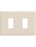 BTicino 503/2/R Magic | ivory resin 2-module cover plate