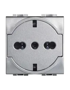 Presa schuko Bticino livinglight FLAT con protezione tech 10/16A NT4140/16F-BTI NT4140/16F-BTicino