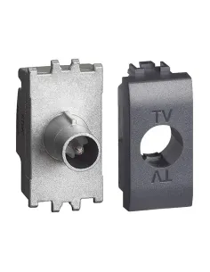 Bticino LivingLight 14dB pass-through coaxial TV socket 1 Module Tech NT4202P14N-BTI NT4202P14N-BTicino