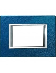 BTicino HA4803BM Axolute - placca 3 moduli blu meissen-BTI HA4803BM-BTicino